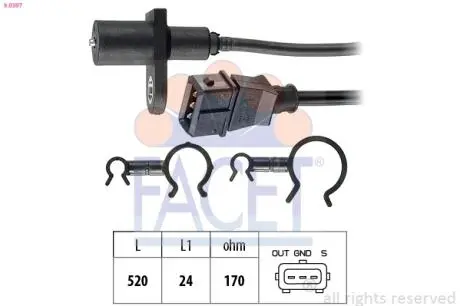 90397 Датчик импульсов FACET підбір по vin на Brocar