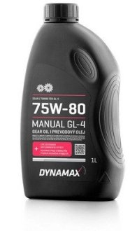 503075 Масло трансмісійне DYNAMAX GEAR 75W80 TRX GL 4 (1L) DYNAMAX подбор по vin на Brocar