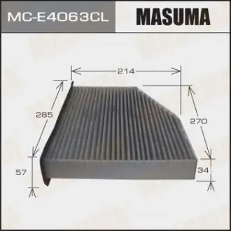 MCE4063CL Фильтр салона AC0119CR угольный VOLKSWAGEN/ TIGUAN/ V2000/3600.07- (MCE4063CL) M MASUMA подбор по vin на Brocar
