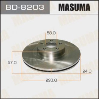 BD8203 Диск тормозной передний FORESTER IMPREZA 01-(Кратно 2 шт) (BD8203) MASUMA MASUMA подбор по vin на Brocar
