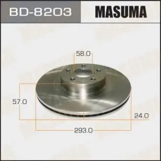 BD8203 Диск гальмівний передній (кратно 2) FORESTER IMPREZA 01- (BD-8203) MASUMA MASUMA підбір по vin на Brocar