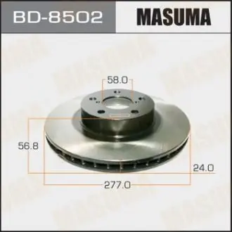 BD8502 Диск гальмівний передній (кратно 2) FORESTER/S11 (BD-8502) MASUMA MASUMA підбір по vin на Brocar