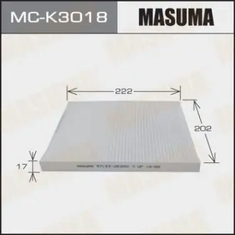 MCK3018 Фильтр салона AC-003 HYUNDAI/ TUCSON/ V2000 V2700 04-06 (MCK3018) MASUMA MASUMA подбор по vin на Brocar
