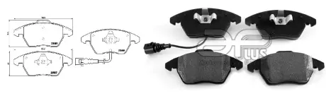 71240AAP Колодки гальмівні передні VW Caddy III 03-> (вушка вниз) (APLUS) APLUS подбор по vin на Brocar