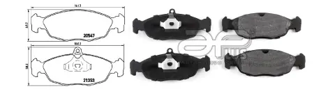 71207AAP Гальмівні колодки дискові перед. Opel Astra/Vectra 1.4-1.8 -96 APLUS підбір по vin на Brocar