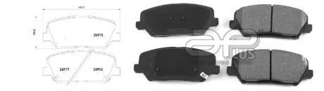 71185AAP Колодки гальмівні перед. Hyundai I30, Ix35 Kia Pro CeeD 1.4/1.6/Electric 06.13- APLUS підбір по vin на Brocar