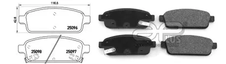 71187AAP Колодки гальмівні задні Opel Astra J, Zafira C, Chevrolet Cruze, Aveo T300 APLUS підбір по vin на Brocar