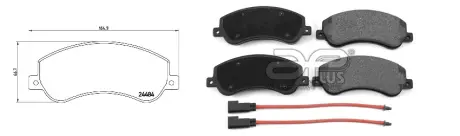 71171BAP Колодки тормозные передние Ford Transit 06-> зад.привод APLUS подбор по vin на Brocar