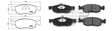 71157AAP Колодки гальмівні передні Fiat Doblo 01-> сист.ATE APLUS підбір по vin на Brocar