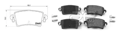 71150BAP Колодки тормозные APLUS підбір по vin на Brocar