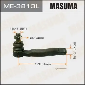 ME3813L Наконечник кермовий out LH LAND CRUISER 100 LEXUS LX470 2000.08- (ME-3813L) MASUMA MASUMA подбор по vin на Brocar