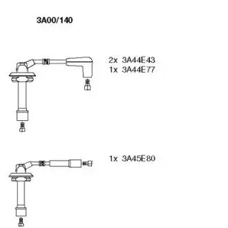 3A00140 Комплект проводів SUBARU Forester/Impreza/Legacy \'\'2.0 \'\'91-07 BREMI підбір по vin на Brocar