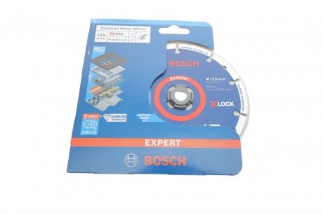 2608900533 Алмазний диск по металу X-LOCK 125х22мм BOSCH підбір по vin на Brocar
