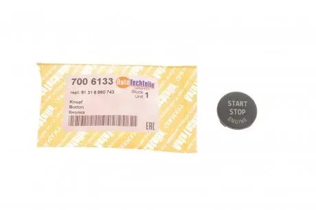 7006133 Кнопка AUTOTECHTEILE 700 6133 AUTOTECHTEILE підбір по vin на Brocar