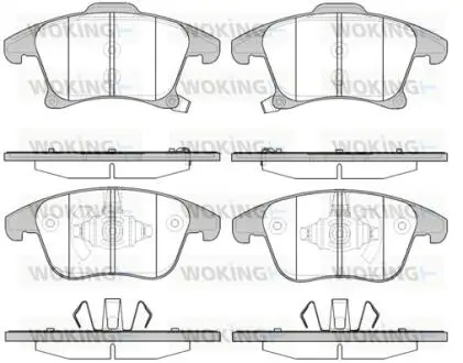 P1349322 Гальмівні колодки передні з датчиком зносу FORD GALAXY III/MONDEO/S-MAX 1.0-2.5 14- WOKING подбор по vin на Brocar