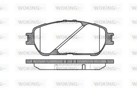 P998300 Гальмівні колодки передні Toyota Camry/Lexus ES 2.4-3.0 01-08 (ATE) WOKING підбір по vin на Brocar
