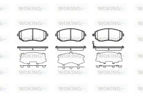 P851311 Гальмівні колодки перед. Subaru Impreza 02-/Forester 02- (akebono) WOKING підбір по vin на Brocar