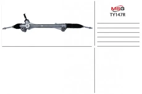 TY147R Рульова рейка без ГПК відновлена TOYOTA CAMRY седан (XV5_) 11- MSG підбір по vin на Brocar
