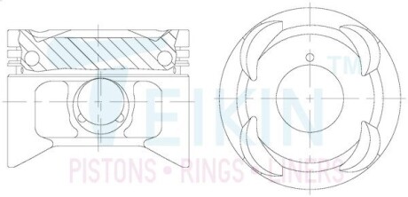 46331GSTD Поршни стандарт (STD) (к-кт на мотор) Toyota 2JZ-GTE Gallery TEIKIN підбір по vin на Brocar