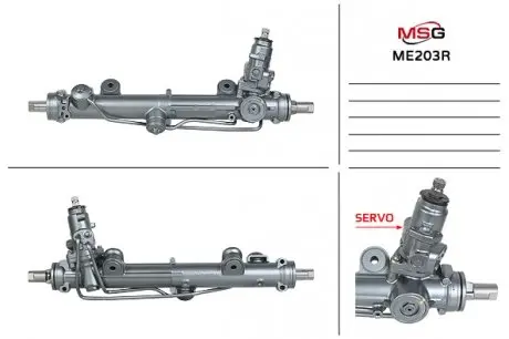 ME203R Рульова рейка з ГПК відновлена MERCEDES C W 203 00-07 SERV MSG підбір по vin на Brocar