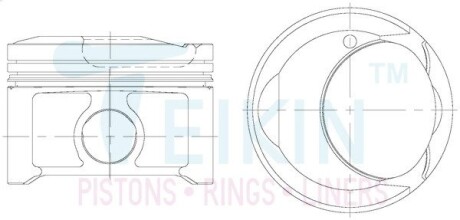 46365100 Поршни ремонтные (+1.00мм) (к-кт на мотор) Toyota 1AZ-FSE TEIKIN підбір по vin на Brocar