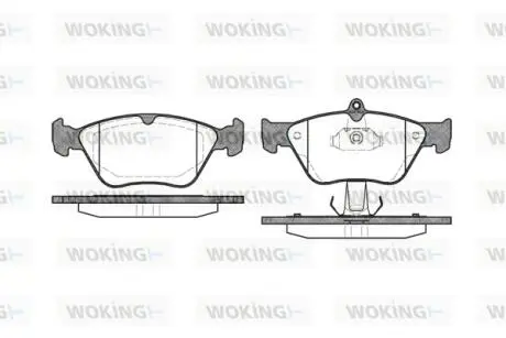 P568300 Гальмівні колодки перед. Vectra A/Omega B 92-05 (ATE) WOKING підбір по vin на Brocar