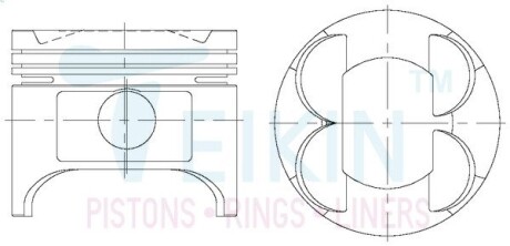 42193STD Поршни стандарт (STD) (к-кт на мотор) Mazda 2.0 (FE) TEIKIN підбір по vin на Brocar