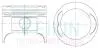 Поршень із пальцем STD (к-кт на двигун) Mazda 2.0 (FE) TEIKIN 42157-STD 42157STD