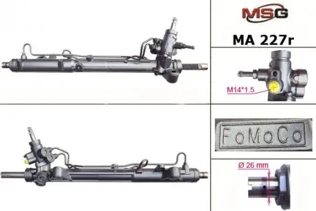 MA227R Рульова рейка з ГПК відновлена MAZDA 6 (GH) 09-USA MSG підбір по vin на Brocar
