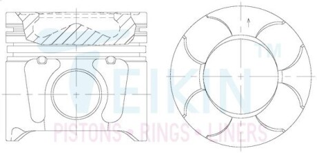 56605ASTD Поршни стандарт (комплект на мотор) Y13DT/Z13DT TEIKIN подбор по vin на Brocar