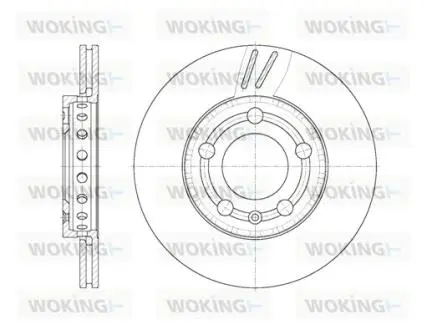 D670910 Гальмівний диск перед. Fabia/Fox/Polo (03-21) WOKING подбор по vin на Brocar