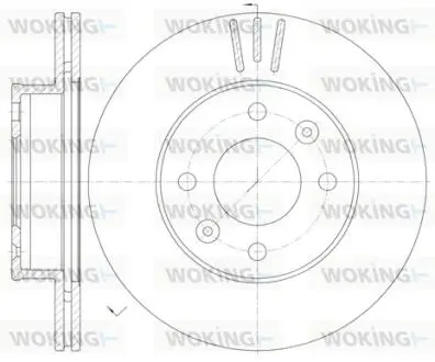 D699010 Гальмівний диск перед. i10/Picanto (04-21) WOKING подбор по vin на Brocar