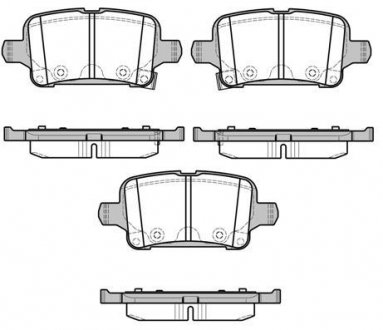 P1728302 Колодки тормозные диск. задн. (пр-во Remsa) Opel Astra k 1.0 15-,Opel Astra k 1.4 15- (P17283.02) WOKING WOKING підбір по vin на Brocar