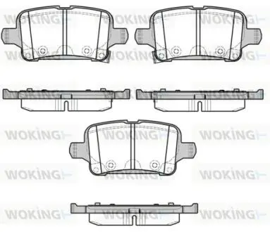 P1728302 Колодки тормозные диск. задн. (пр-во Remsa) Opel Astra k 1.0 15-,Opel Astra k 1.4 15- (P17283.02) WOKING WOKING подбор по vin на Brocar