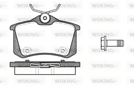 P1291300 Гальмівні колодки зад. Renault (16 mm) WOKING подбор по vin на Brocar