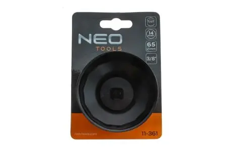 11361 Головка змінна олійного фільтра 65 мм, 14 кут (NEO) NEO Tools підбір по vin на Brocar