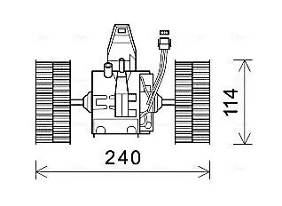 BW8491 Вентилятор отопителя салона (BW8491) AVA AVA COOLING подбор по vin на Brocar