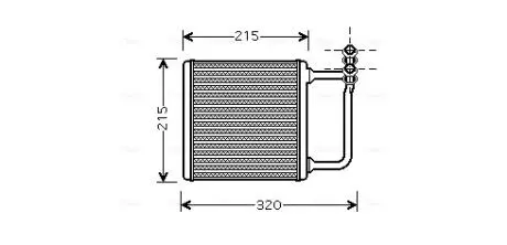 MSA6451 Радіатор обігрівача салону MB E211 02>08 (MSA6451) AVA AVA COOLING подбор по vin на Brocar