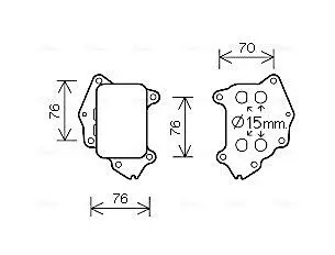 PE3396 Охолоджувач оливи AVA COOLING подбор по vin на Brocar