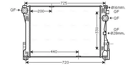 MSA2575 Радиатор охлаждения двигателя (MSA2575) AVA AVA COOLING подбор по vin на Brocar