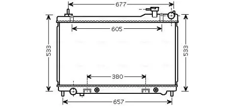 DN2304 Радиатор охлаждения двигателя (DN2304) AVA AVA COOLING підбір по vin на Brocar