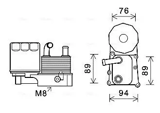 FD3598H Радиатор масляный (FD3598H) AVA AVA COOLING подбор по vin на Brocar