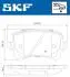 VKBP90023 Колодки гальмівні дискові (комплект 4 шт) SKF підбір по vin на Brocar