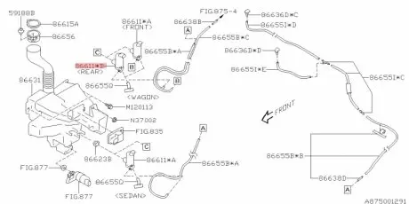 86611SG010 Мотор омивача лобового скла SUBARU підбір по vin на Brocar
