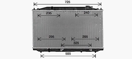 HD2324 Радиатор охлаждения двигателя (HD2324) AVA AVA COOLING подбор по vin на Brocar