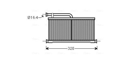 AIA6397 Радиатор отопителя салона (AIA6397) AVA AVA COOLING підбір по vin на Brocar