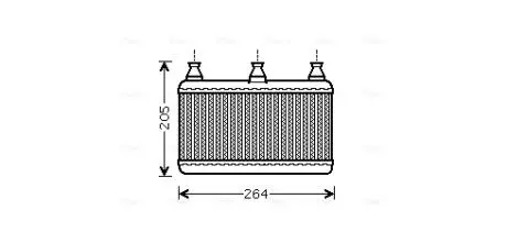 BWA6341 Радиатор отопителя салона (BWA6341) AVA AVA COOLING подбор по vin на Brocar