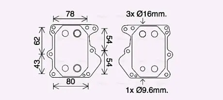 FD3625 Радиатор масляный (FD3625) AVA AVA COOLING подбор по vin на Brocar