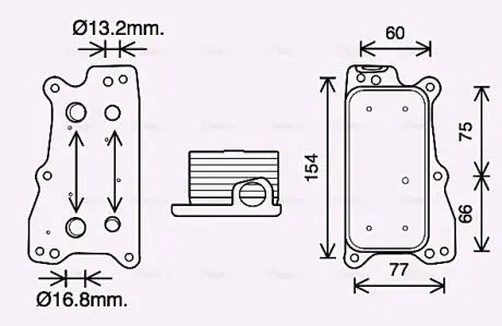MS3688 Охолоджувач оливи AVA COOLING підбір по vin на Brocar