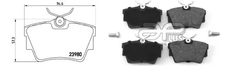 71162AAP Колодки гальмівні задні Renault Trafic-Opel Vivaro 01-> APLUS підбір по vin на Brocar